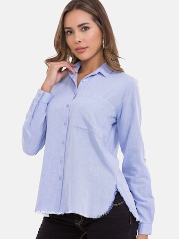 CIPO & BAXX Blouse in Blauw: voorkant