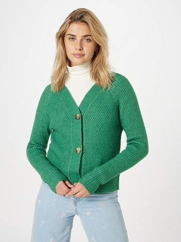ONLY Плетена жилетка 'CAROL' в зелено: отпред