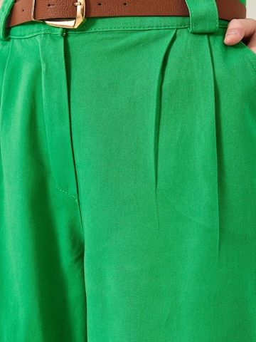 Bianco Lucci Wide Leg Hose in Grün