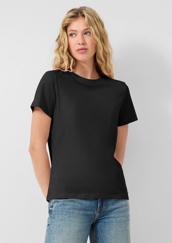 QS Shirt in Zwart: voorkant