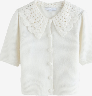 Next Neuletakki värissä valkoinen: etupuoli