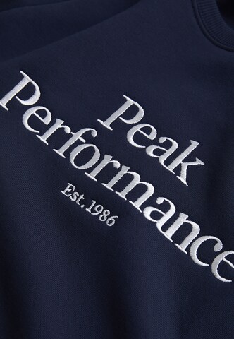 PEAK PERFORMANCE Sweatshirt 'Crew' in Blue