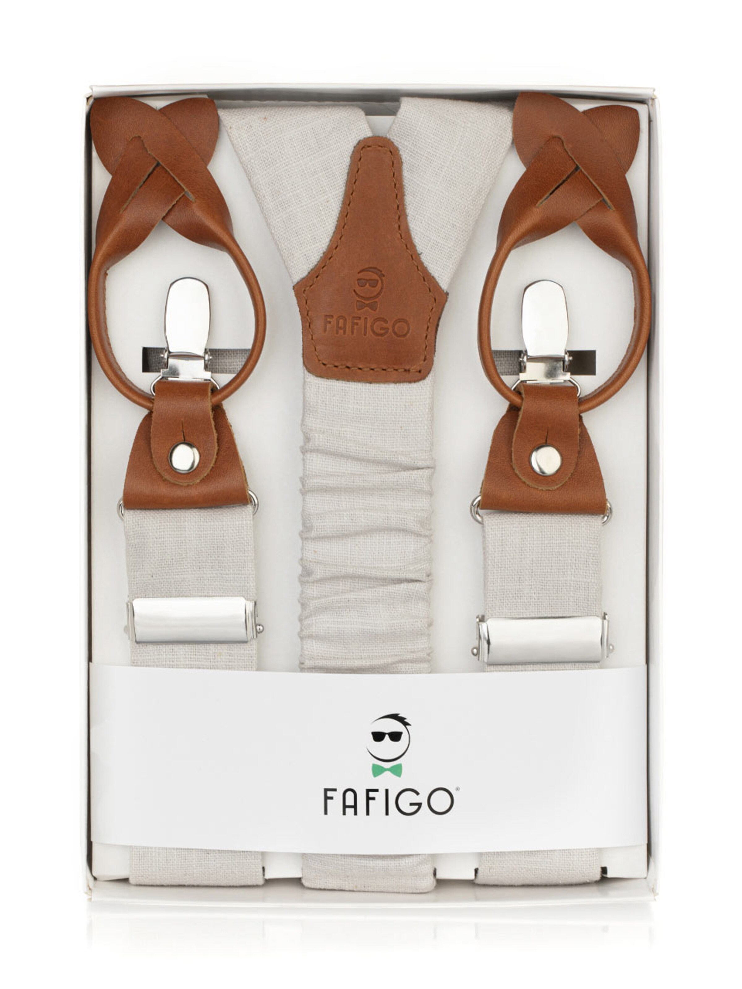 FAFIGO Hosenträger 'Zio Silvano'‌‌‌‌ in Grau: Vorderseite