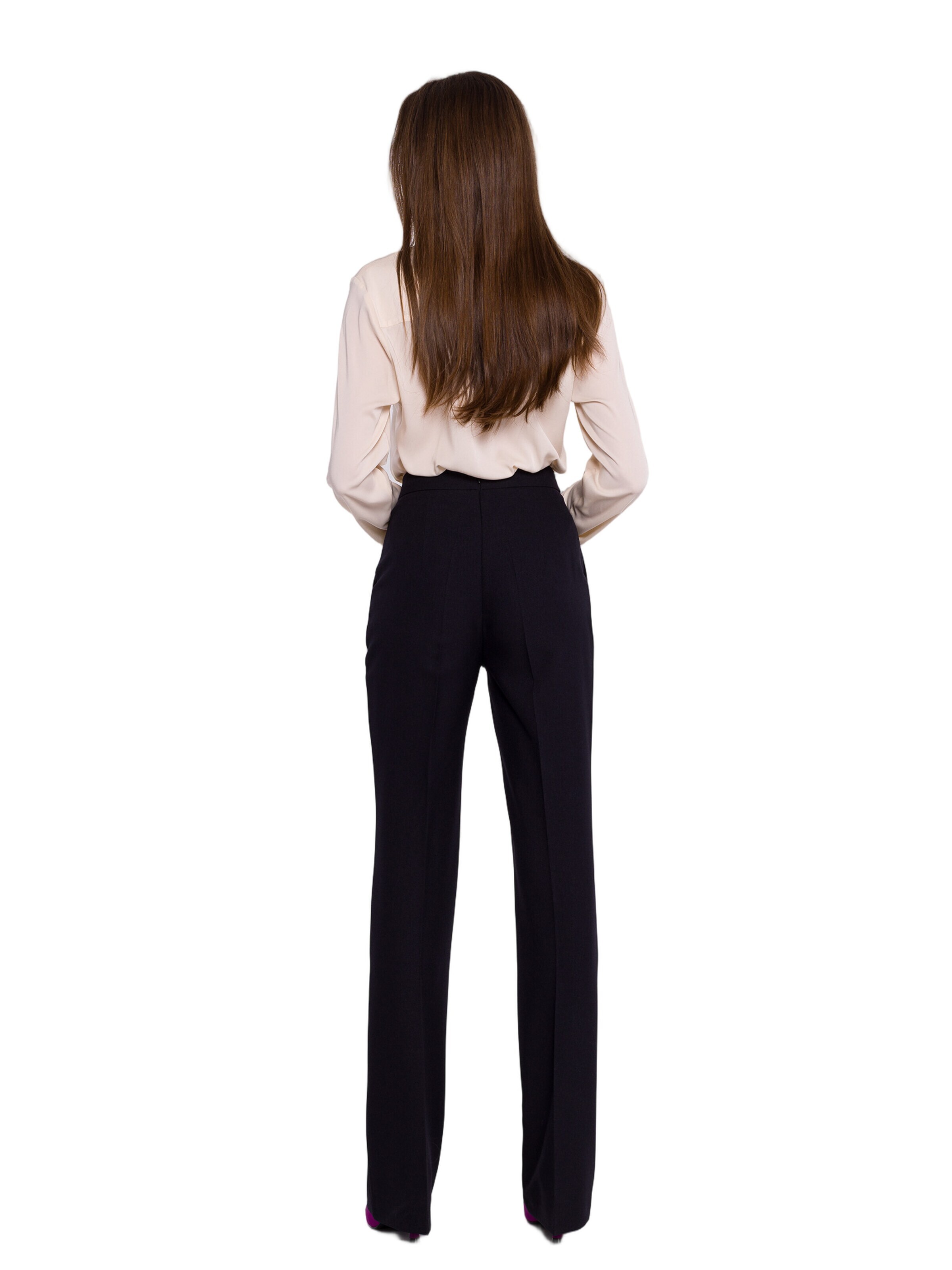Bootcut Pantaloni cu dungă de la Stylove pe negru