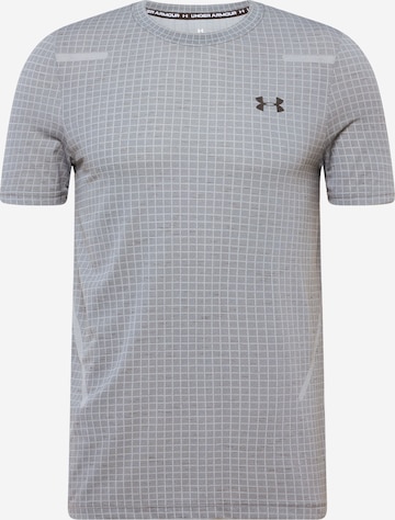 UNDER ARMOUR Performance Shirt 'Grid' in Grey: front