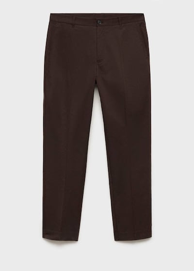 MANGO MAN Pleated Pants 'Dublino' in Chocolate, Item view