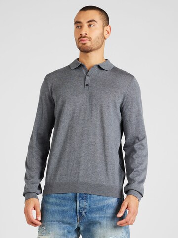 BOSS Пуловер 'Lancione' в сиво: отпред