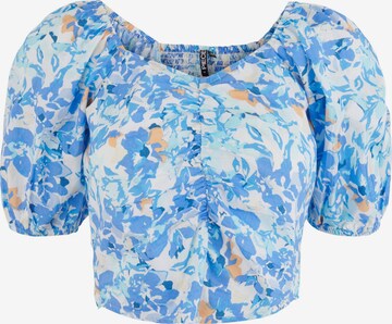 PIECES - Blusa 'Shadow' em azul: frente