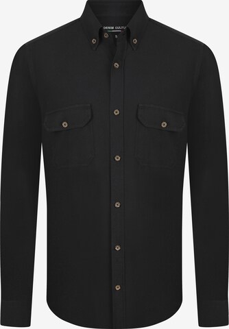 DENIM CULTURE Overhemd 'Darell' in Zwart: voorkant