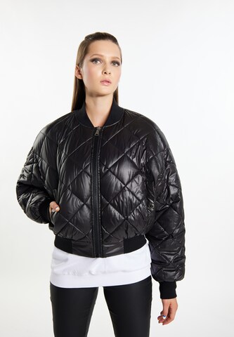 TUFFSKULL Winter Jacket in Black: front