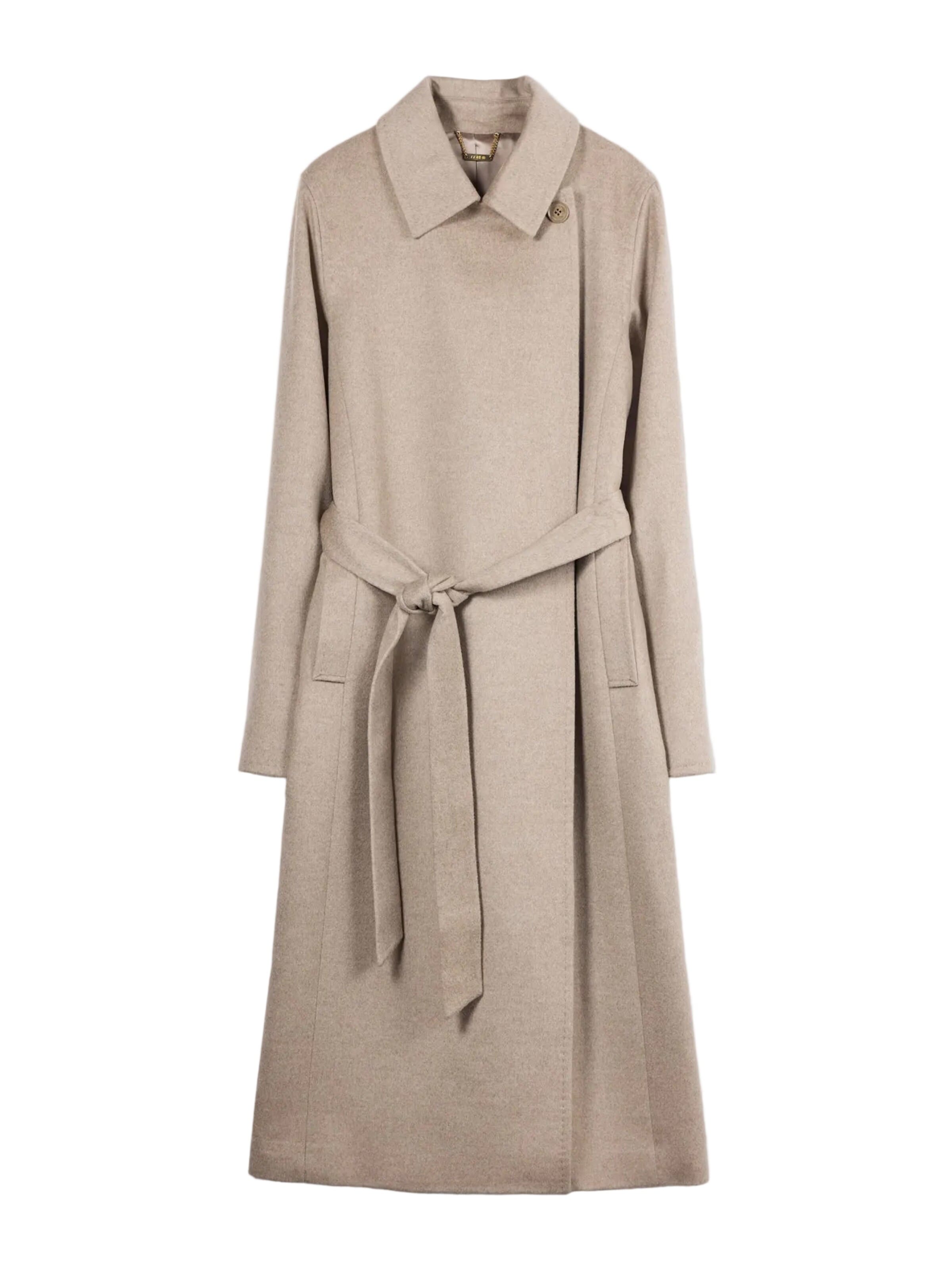 GOBI Cashmere Välikausitakki 'Cashmere Wrap Coat with Belt' värissä harmaa: etupuoli