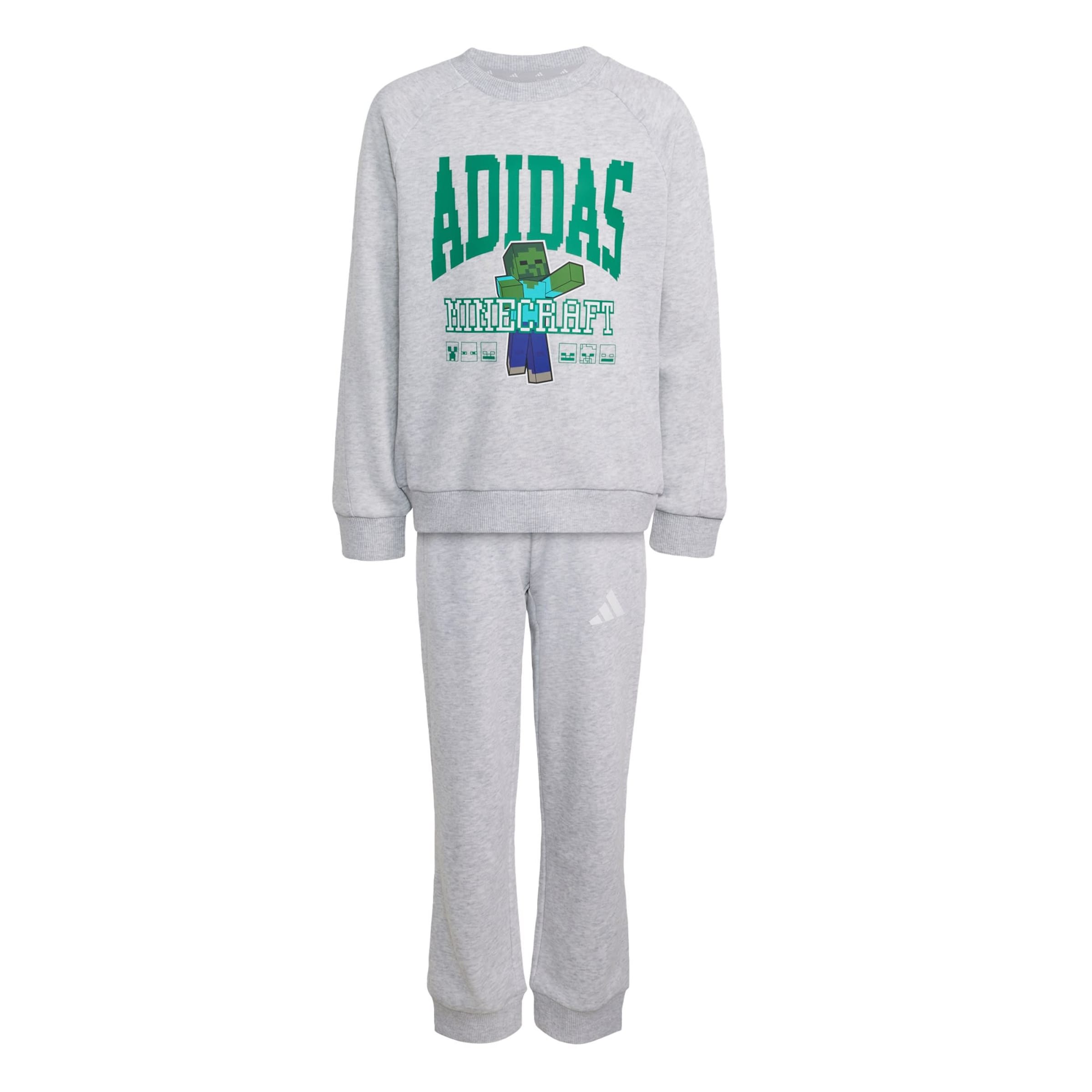 ADIDAS SPORTSWEAR Trainingsanzug 'Adidas x Minecraft' in Grau: Vorderseite