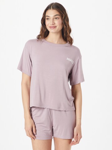 HUGO Pajama shirt 'UNITE' in Purple: front