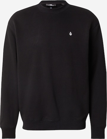 VolcomSweater majica 'Single Stone' - crna boja: prednji dio