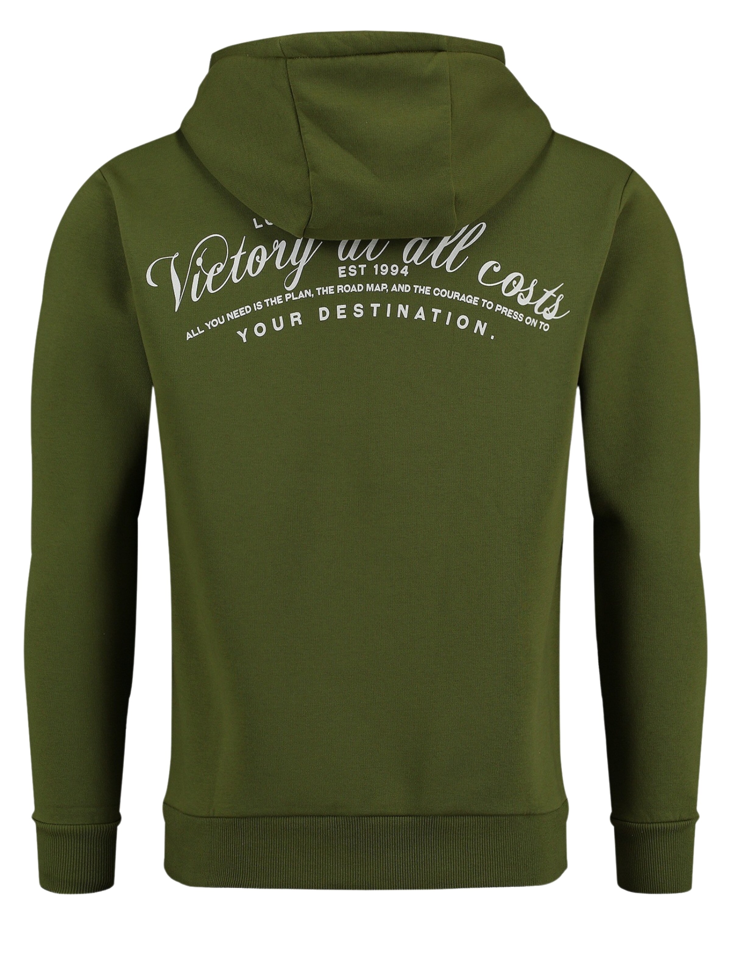 Key Largo Zip-Up Hoodie 'PATH' in Green