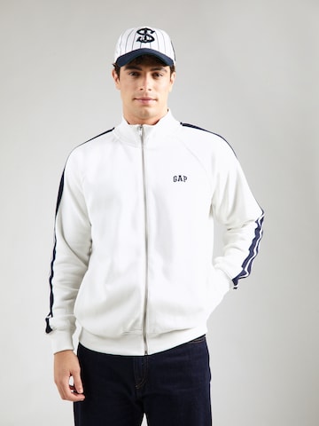 GAP Sweatvest in Wit: voorkant