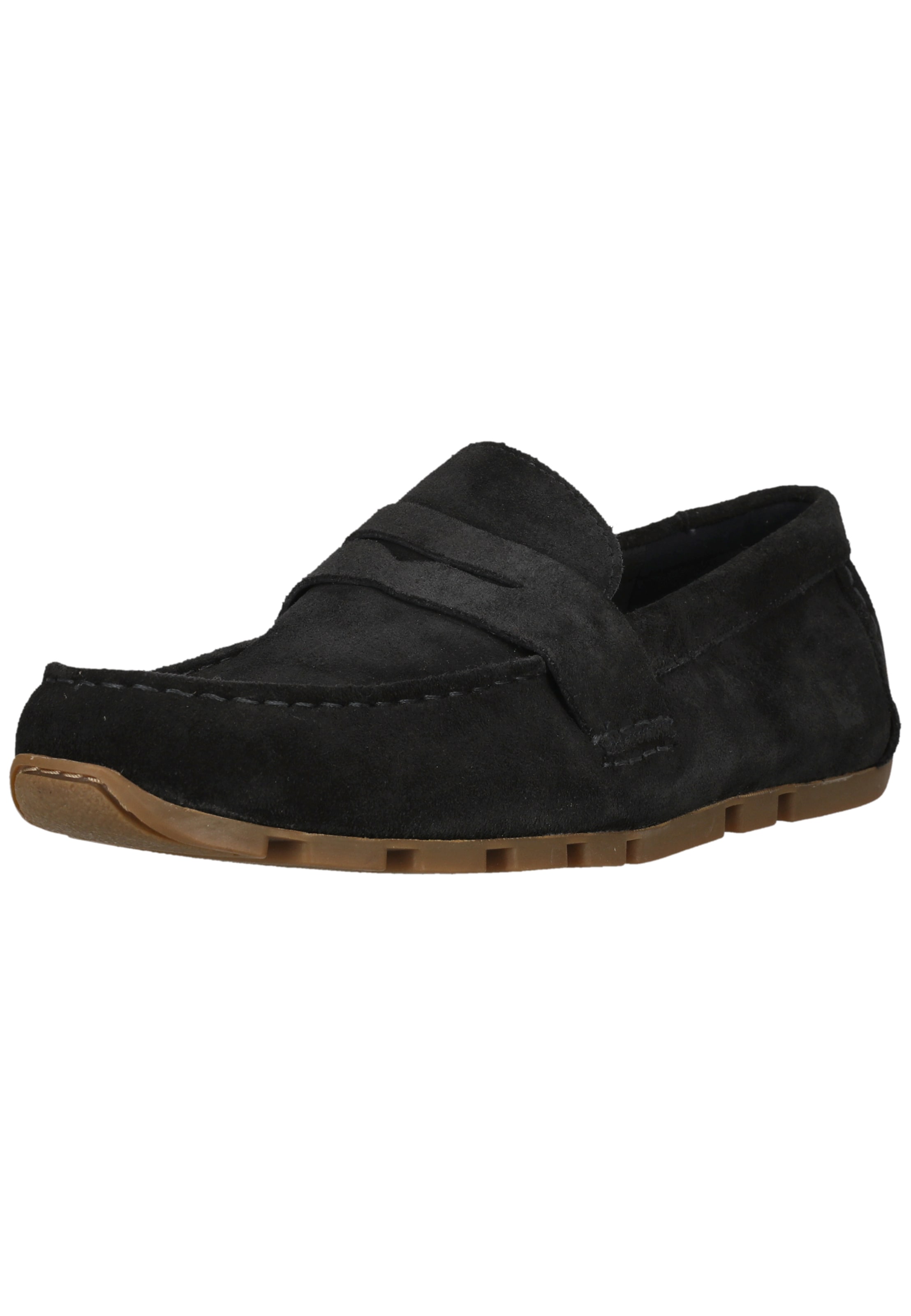 CLARKS Instappers 'Corsley Bar' in Zwart: voorkant