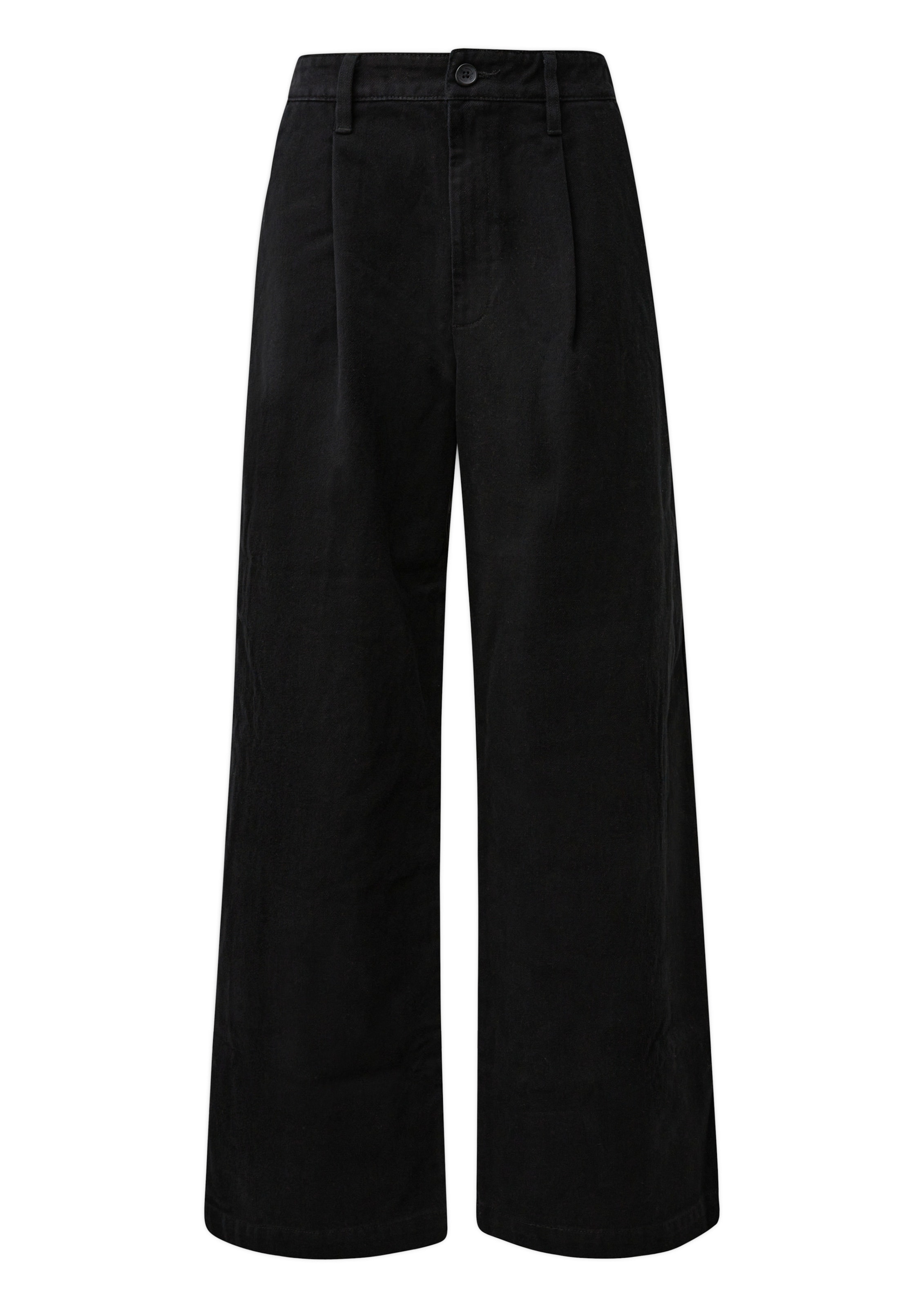 QS Regular Pants in Black: front