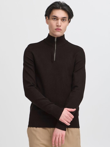 Pull-over ' CFHEINE halfzip ' Casual Friday en noir