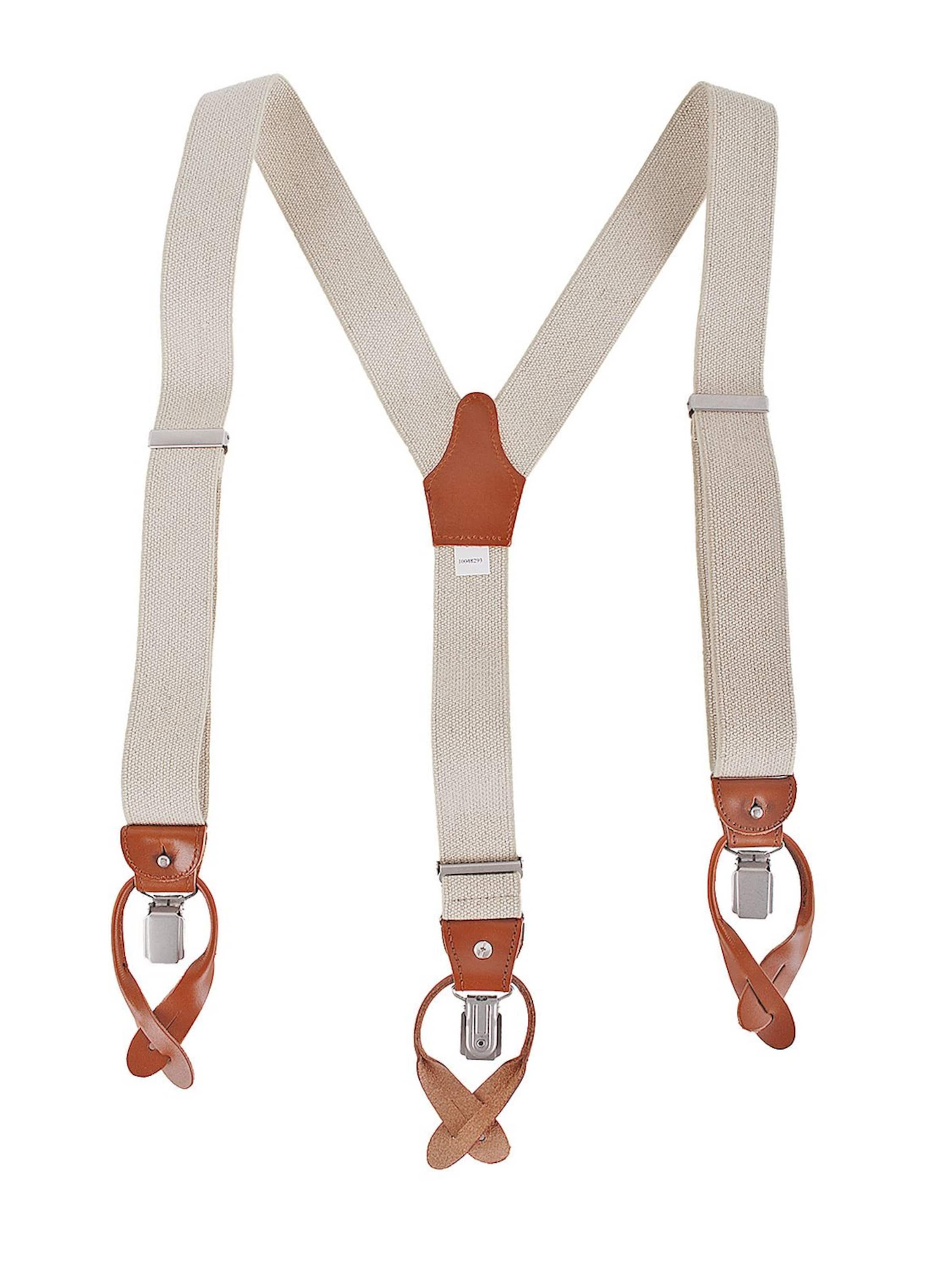 Profuomo Bretels in XS-XL in de kleur Beige, Productweergave