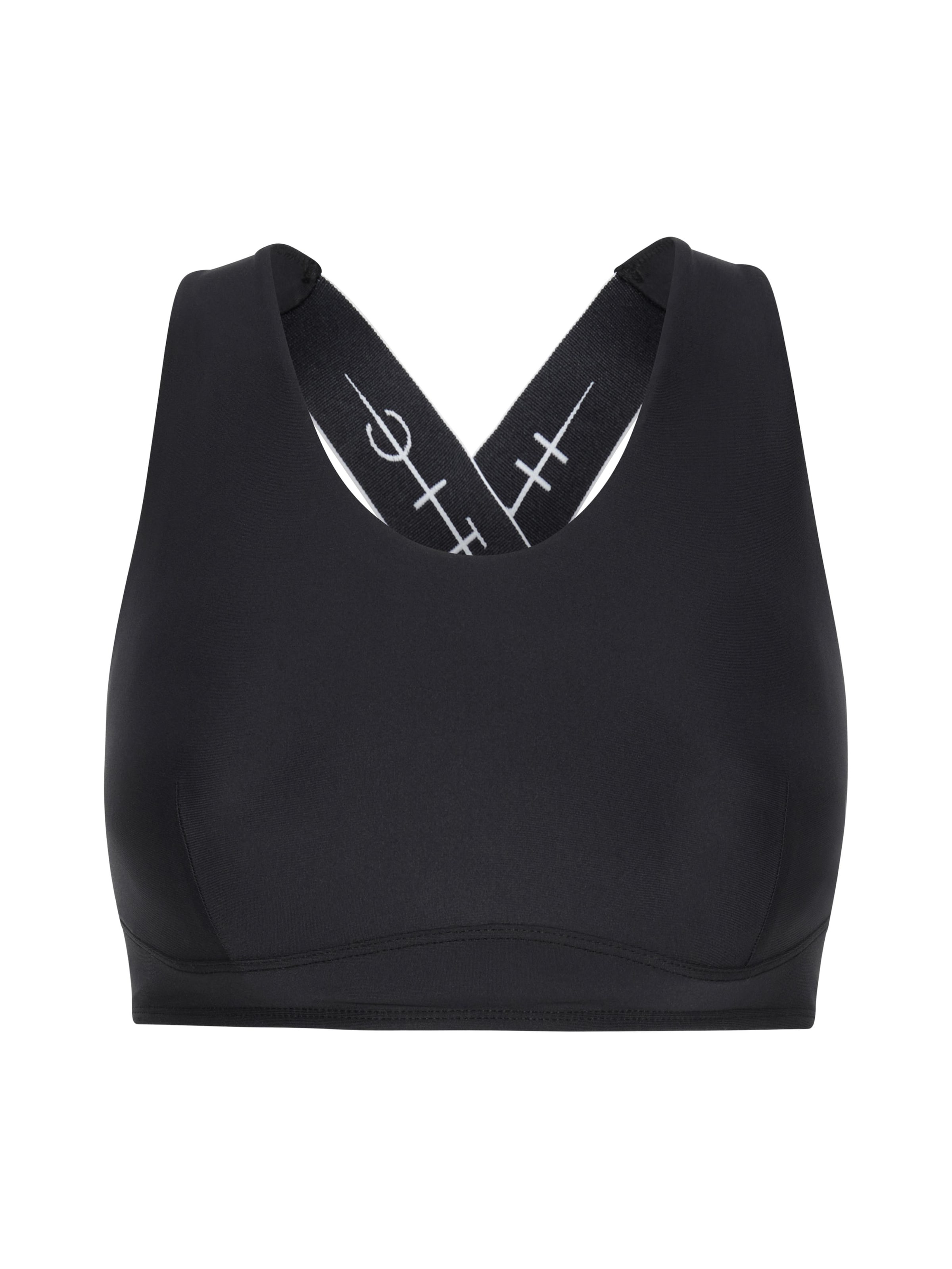 Horizon Athletic High Support Sport-BH 'Arolla'‌‌‌‌‌‌‌ in Schwarz: Vorderseite