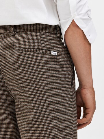 regular Pantaloni con pieghe 'Troy' di SELECTED HOMME in marrone