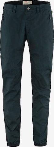 Fjällräven Regular Outdoor Pants 'Vardag' in Blue: front