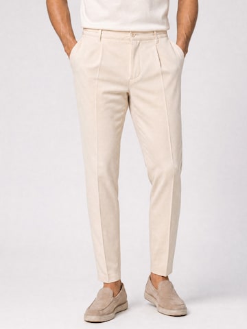 WOTEGA Tapered Chino Pants 'Studio Pant' in Beige: front