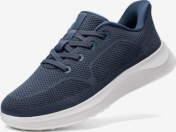 Bruno Marc Sportieve veterschoen in Blauw: voorkant