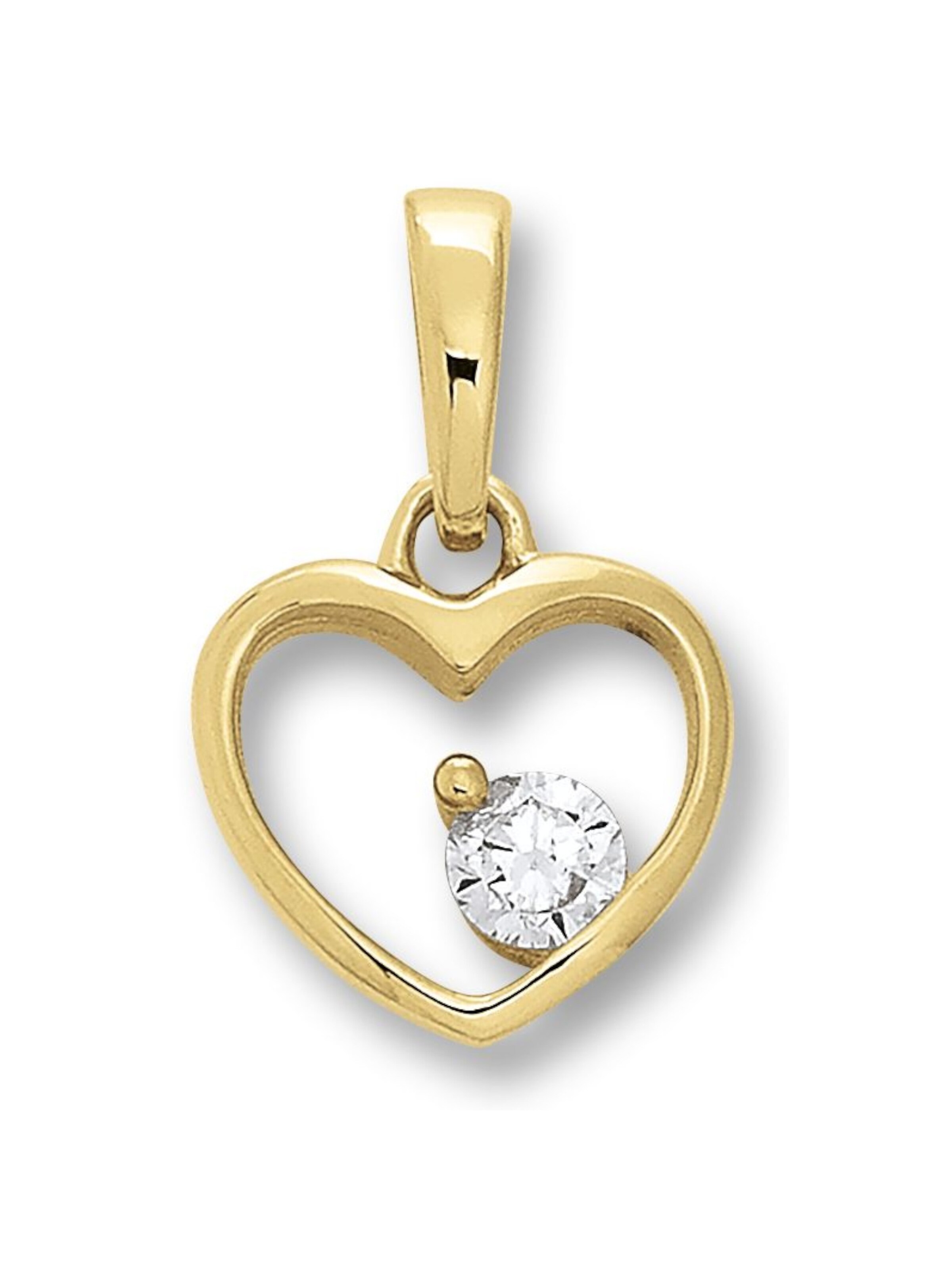 ONE ELEMENT Pendant 'Herz' in Gold: front