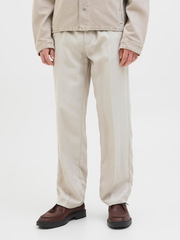 Loosefit Pantalon à plis 'JPSTKarl Skye' JACK & JONES en gris : devant
