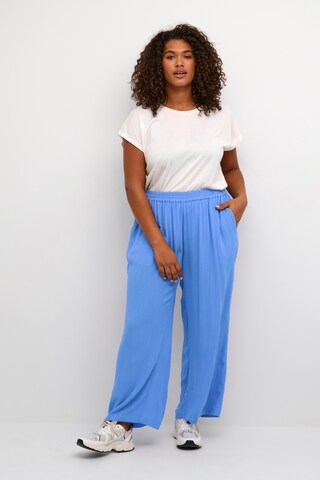 Wide Leg Pantalon 'Dacina' KAFFE CURVE en bleu