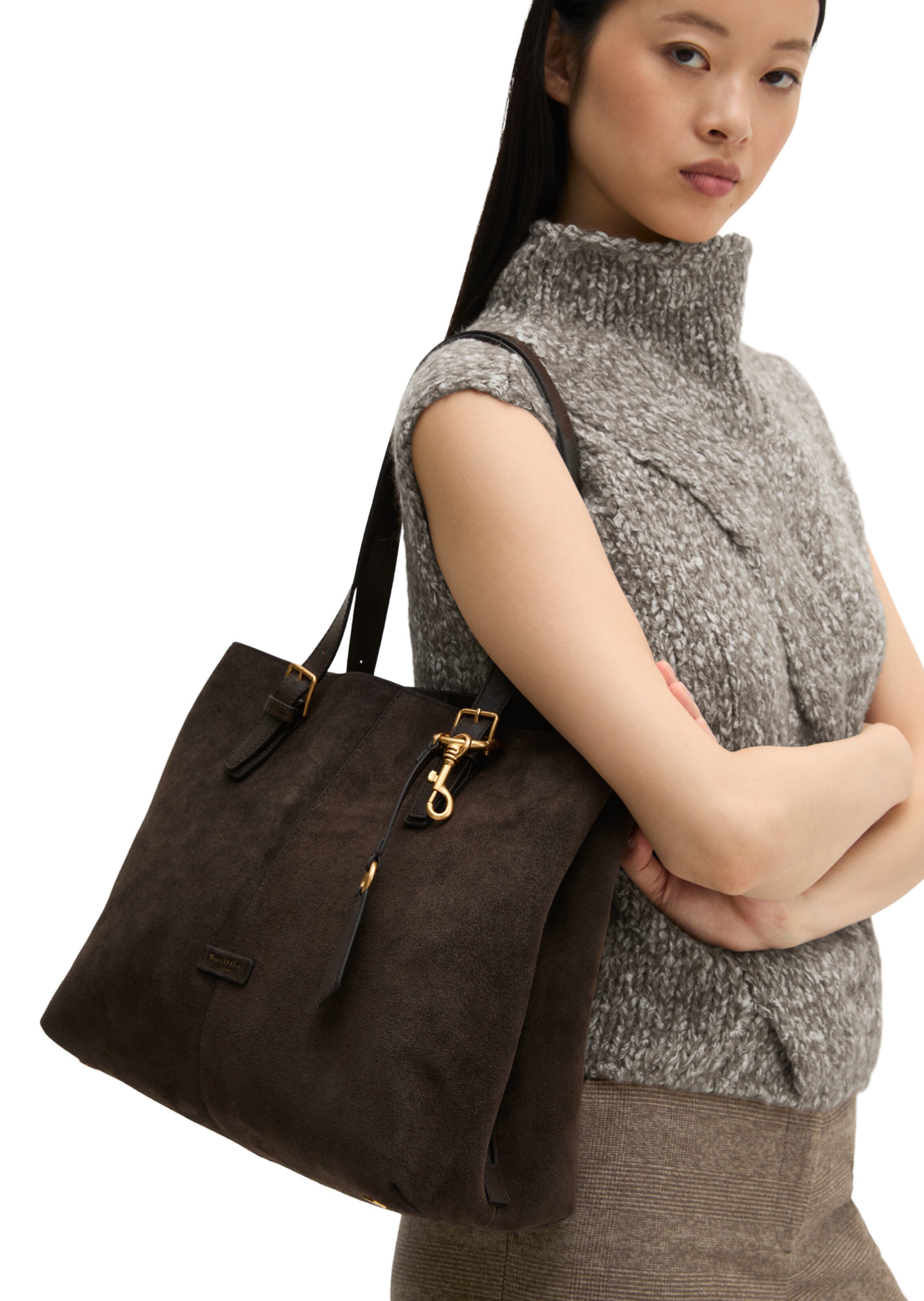 Marc O'Polo Shopper in Brown: front