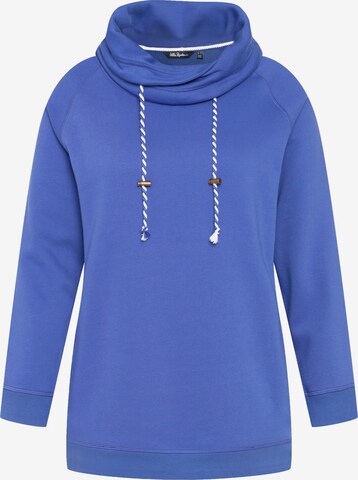 Sweat-shirt Ulla Popken en bleu : devant