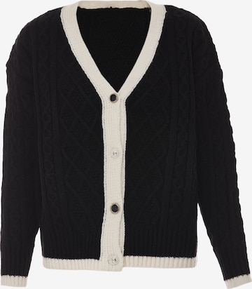 CARNEA Knit Cardigan in Black: front