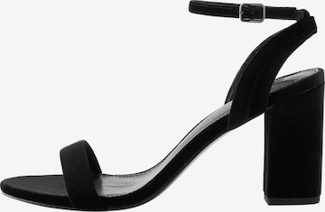 Next Сандали с каишка в черно: отпред
