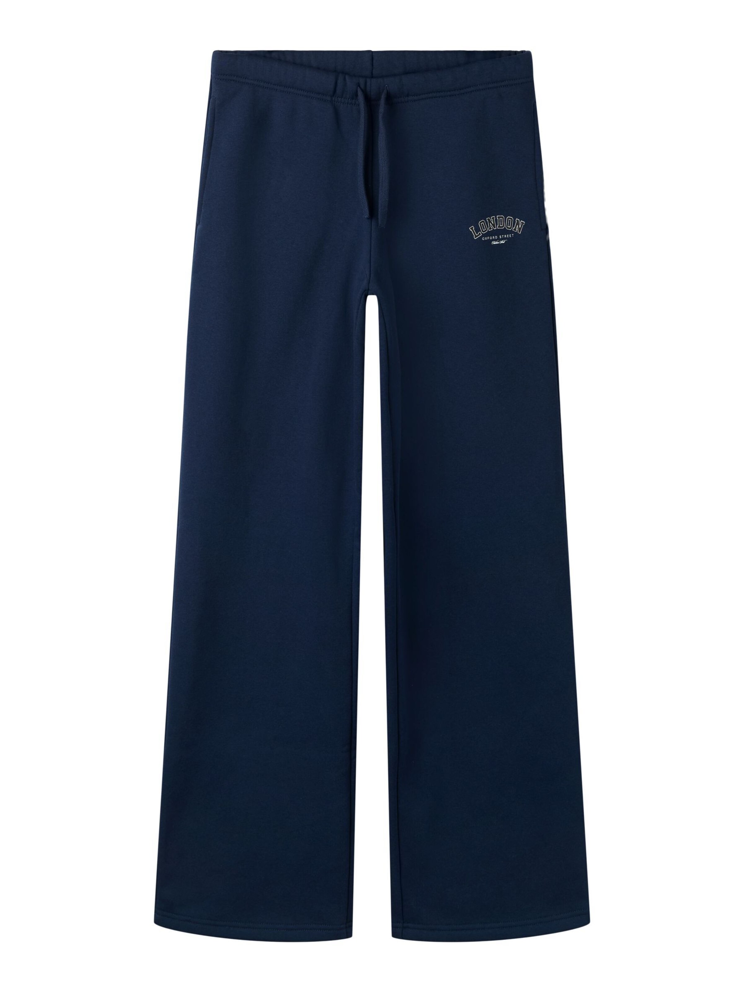 LMTD Wide leg Trousers in Blue: front