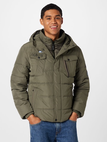 CAMP DAVID Winter Jacket in Green: front