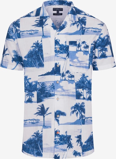 COLOURS & SONS Hawaiihemd 'YURI' in royalblau / hellblau / weiß, Produktansicht