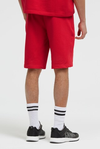 CAMP DAVID Regular Sweatshorts mit Label Print in Rot