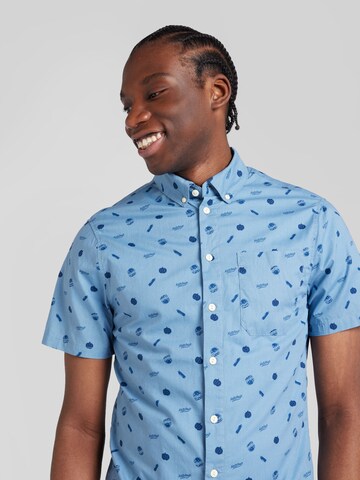 BLEND Slim fit Button Up Shirt in Blue