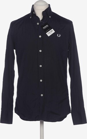 Fred Perry Button Up Shirt in M in Blue: front