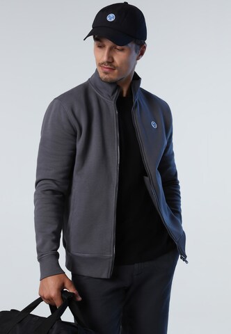 North Sails Zip-Up Hoodie in Grey