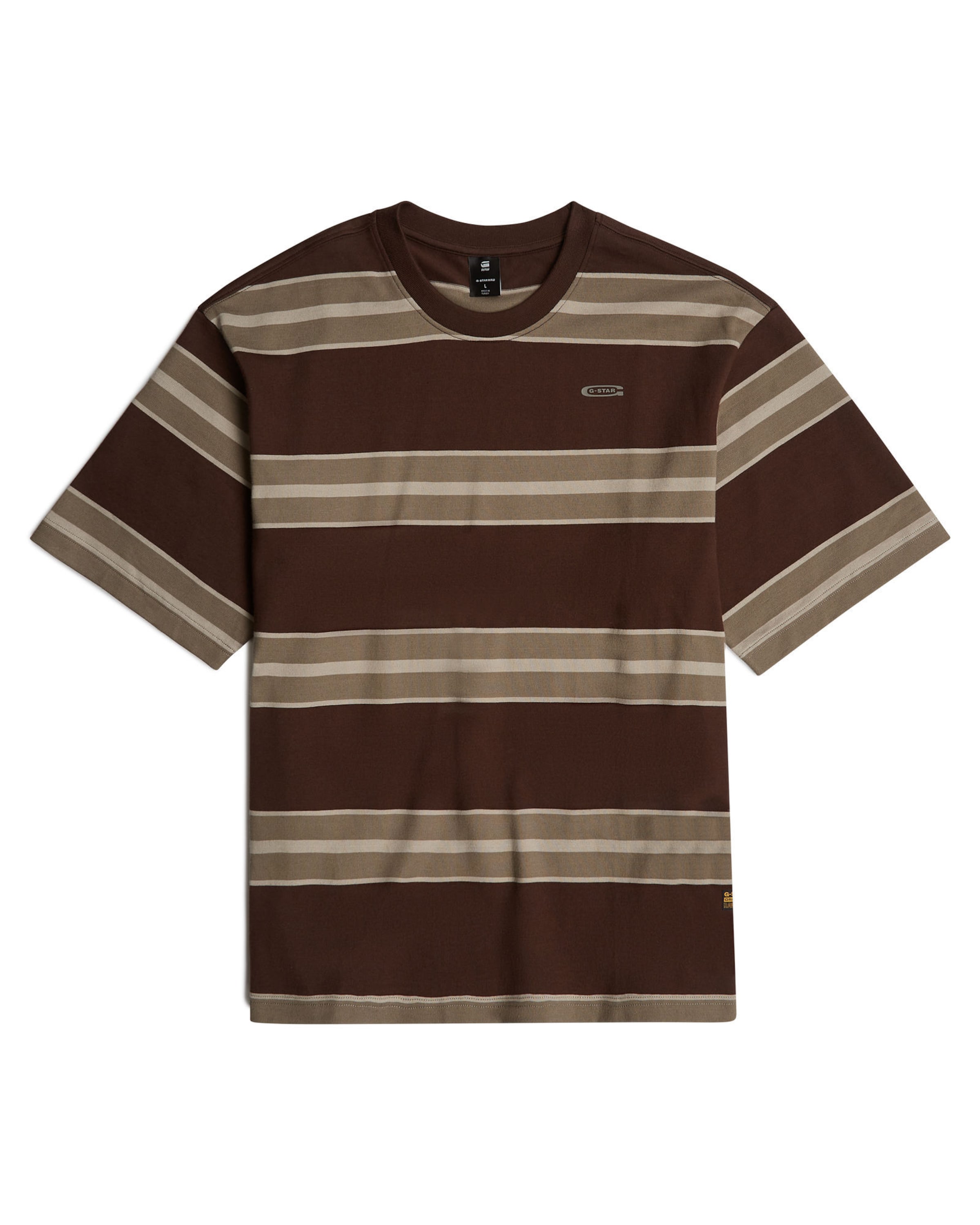 G-STAR Shirt 'Boxy' in Brown: front