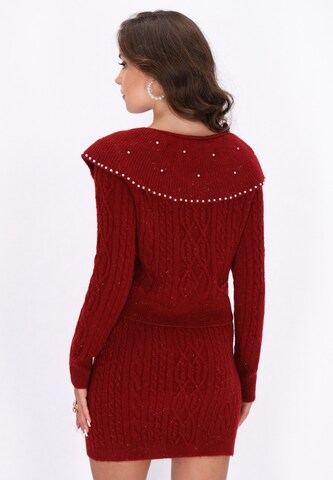 faina Knit cardigan in Red