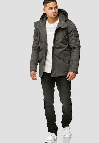 INDICODE JEANS Winter Jacket 'Elmhurts' in Grey