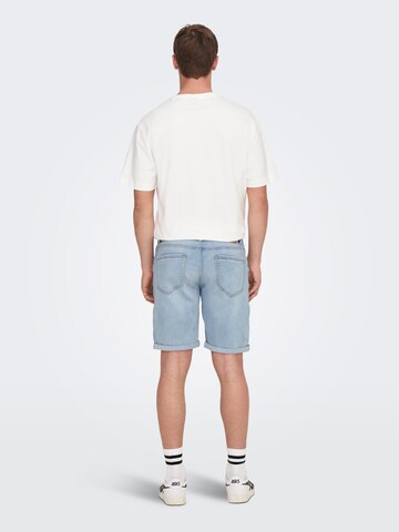Only & Sons Regular Shorts 'Ply' in Blau