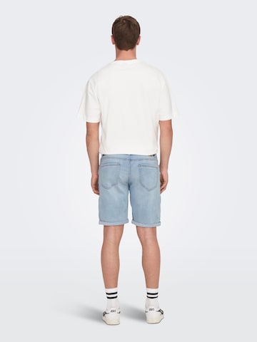 Only & Sons Regular Shorts 'Ply' in Blau