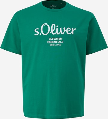 s.Oliver Men Big Sizes Shirt in Green: front