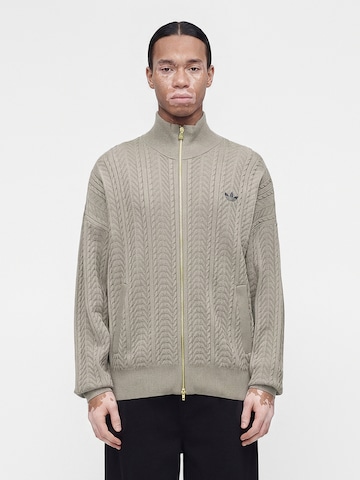 ADIDAS ORIGINALS Strickjacke 'Firebird' in Grün: Vorderseite